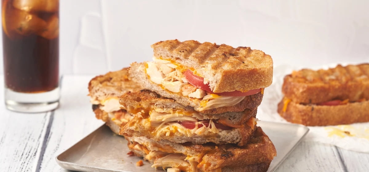 Rotisserie chicken panini