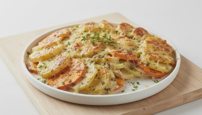 Potato Sweet Potato Gratin