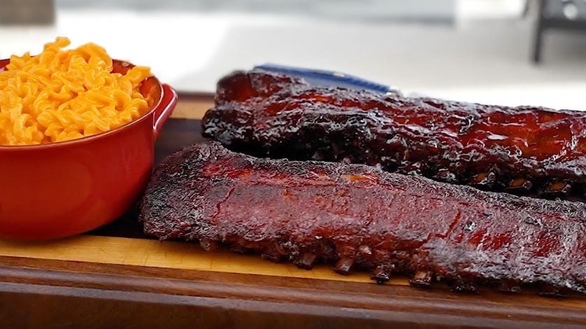 AB’s BBQ ribs & cheesy mac & cheese