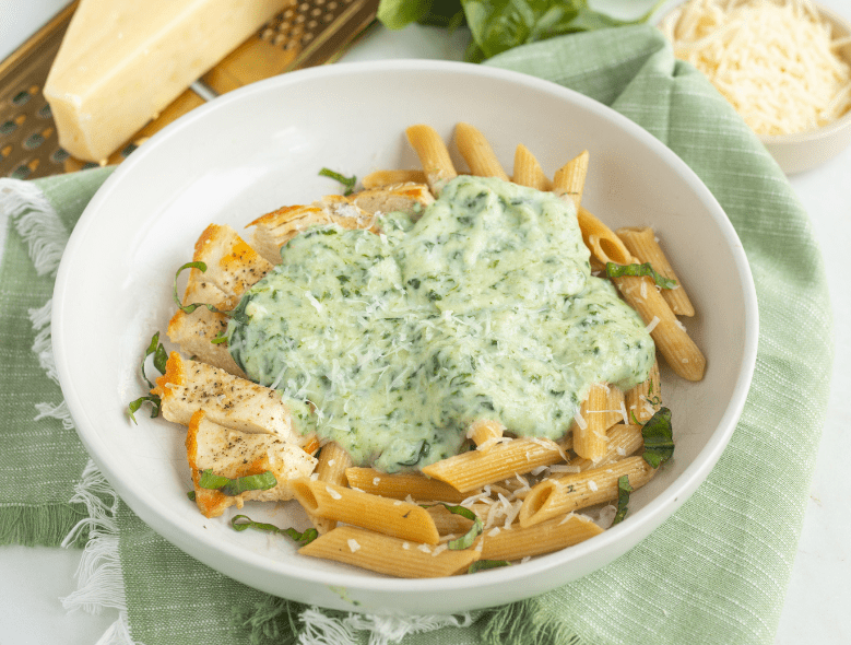 Creamy basil chicken pasta