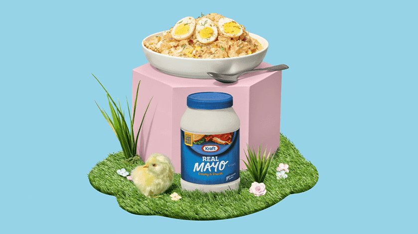 Easter deviled egg potato salad
