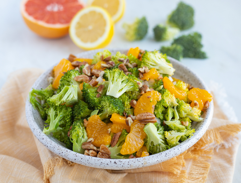 Broccoli and mandarin orange salad