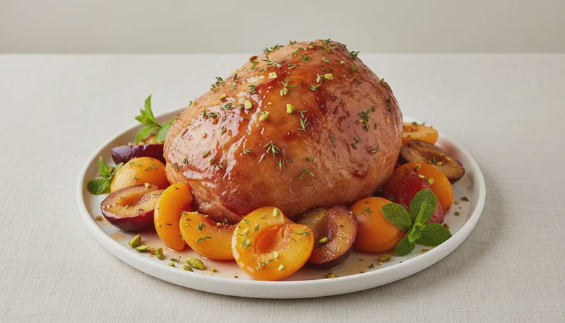Ham Entrees Apricot Glazed Ham with Stone Fruit Recipe - Walmart.com