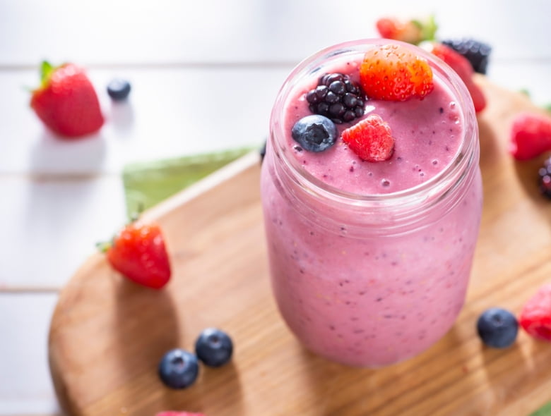 Berry and spinach smoothie