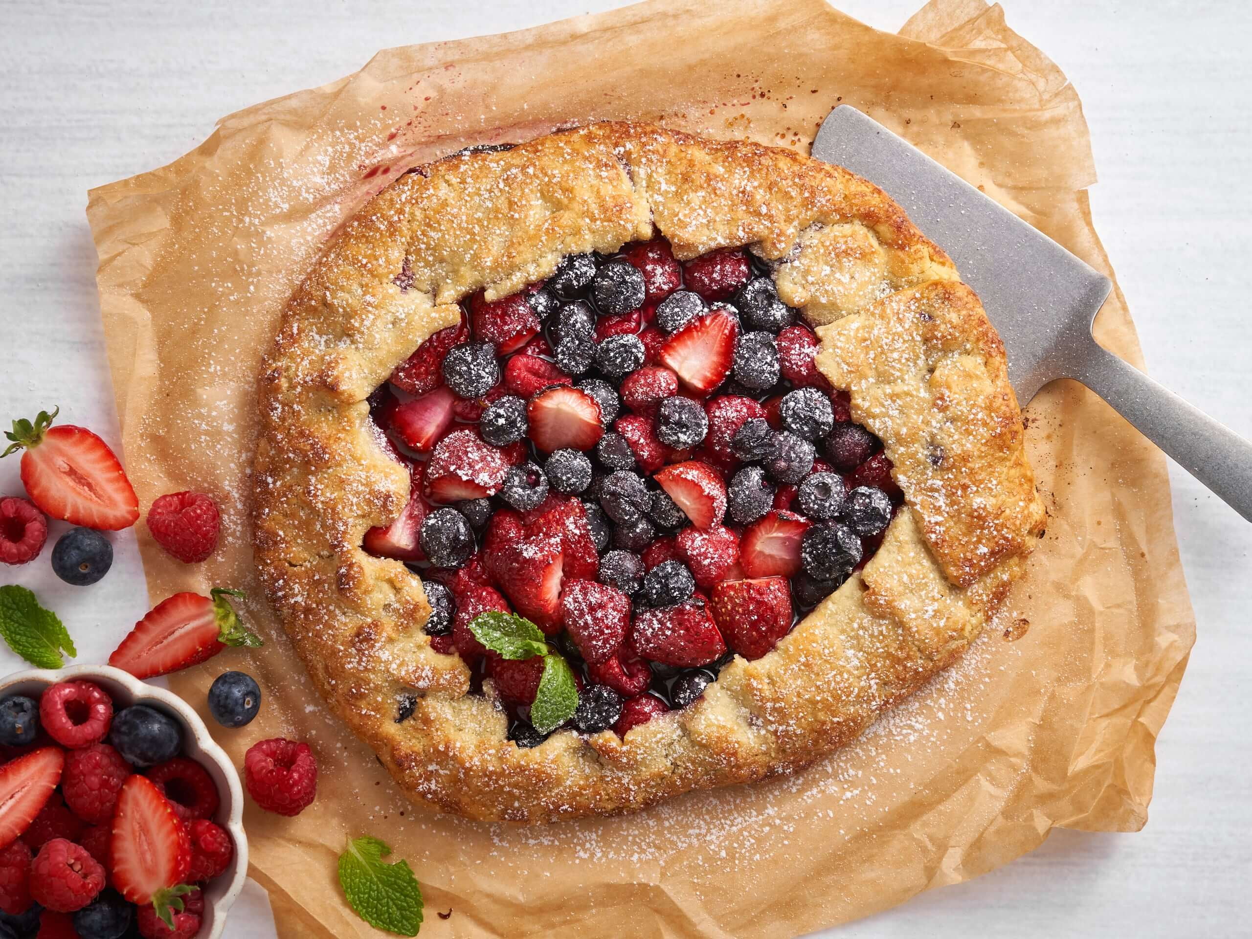 Mixed berry galette