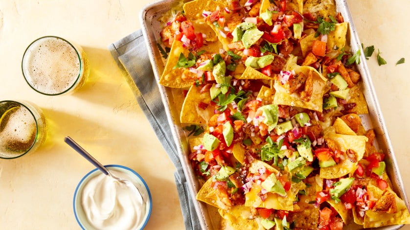 Loaded BBQ chicken nachos 