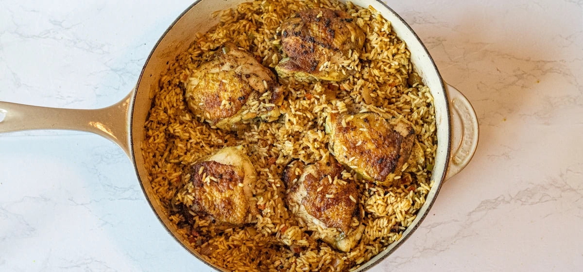 One pot chicken and rice Recipe