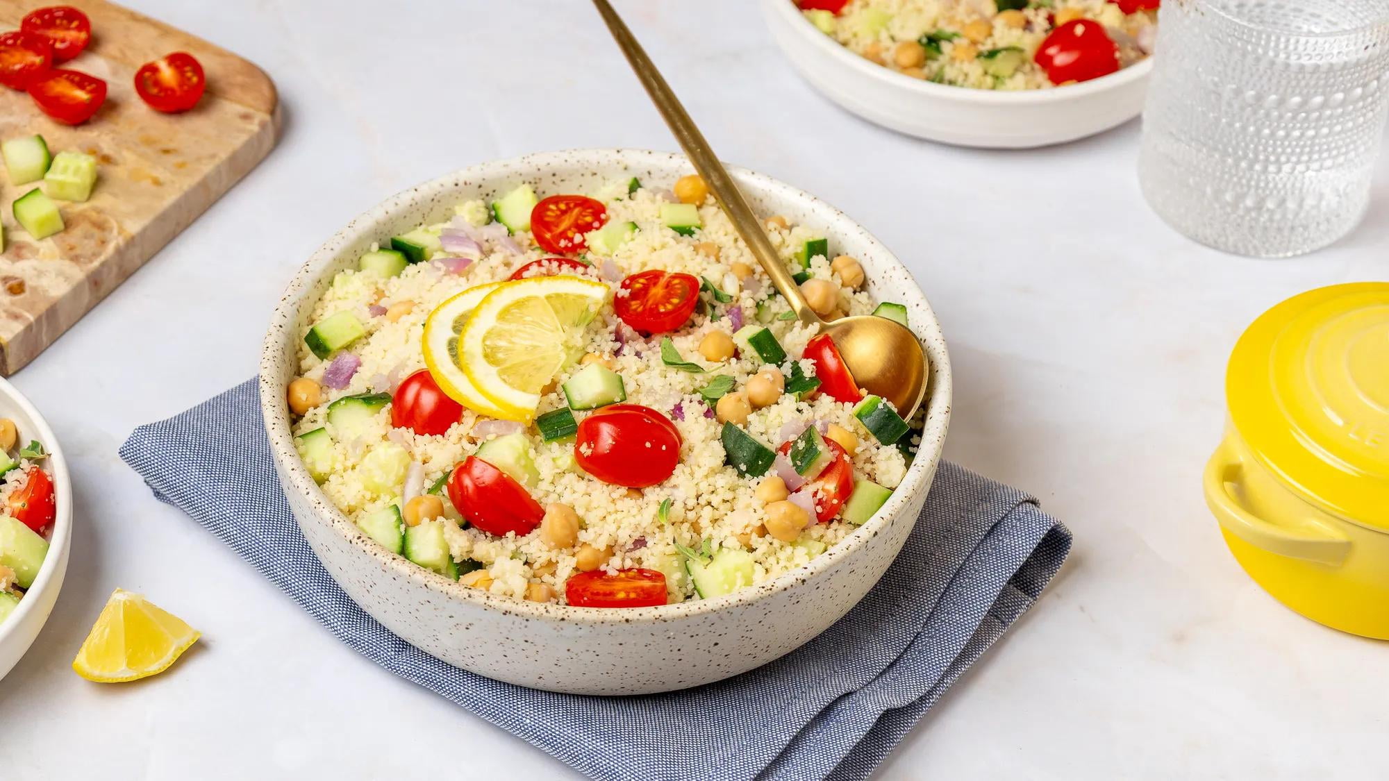 Mediterranean Couscous Salad with Chickpeas