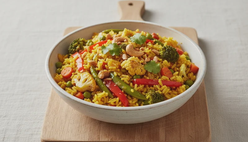 Turmeric Vegetable Rice Bowl
