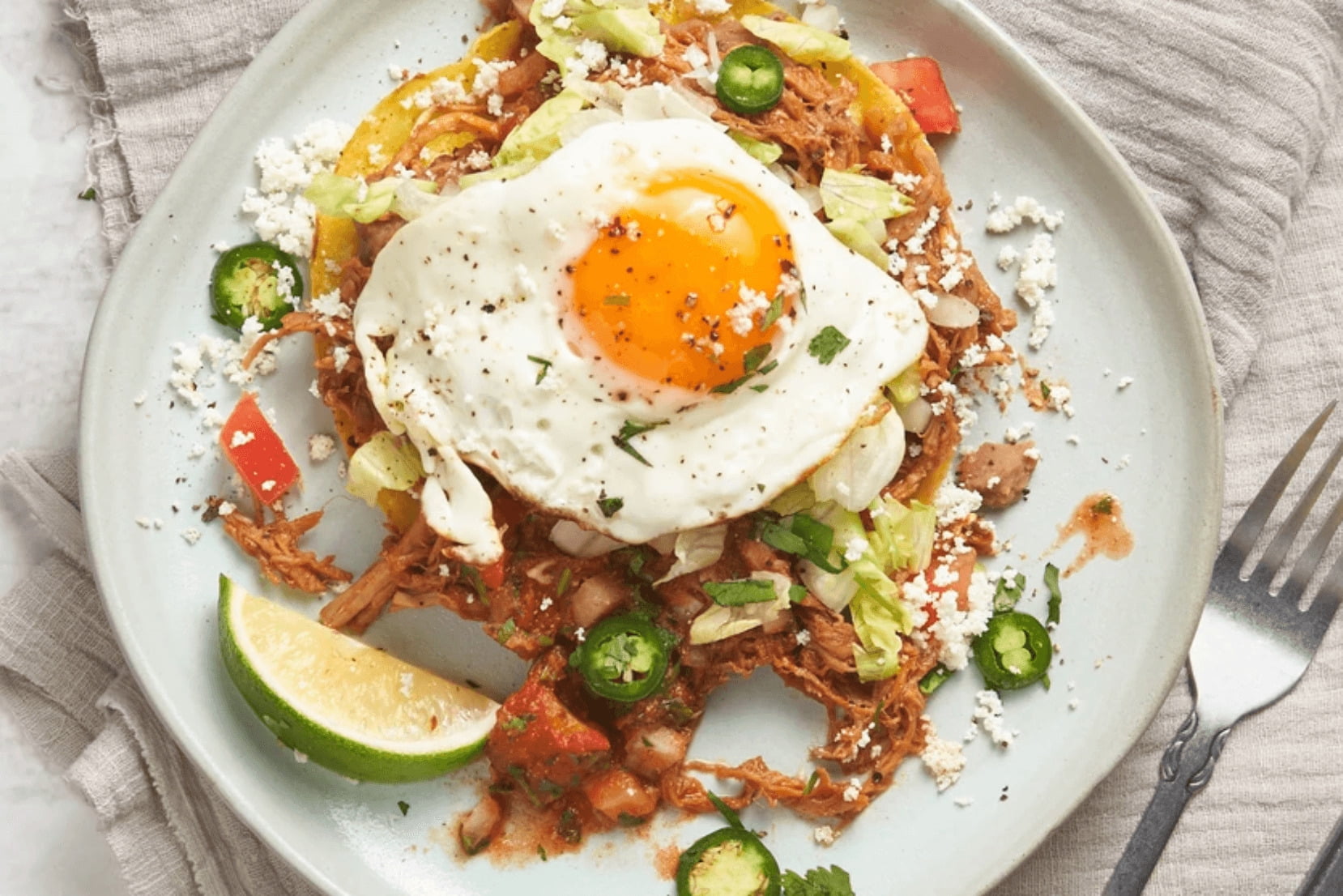 Bbq pulled pork huevos rancheros