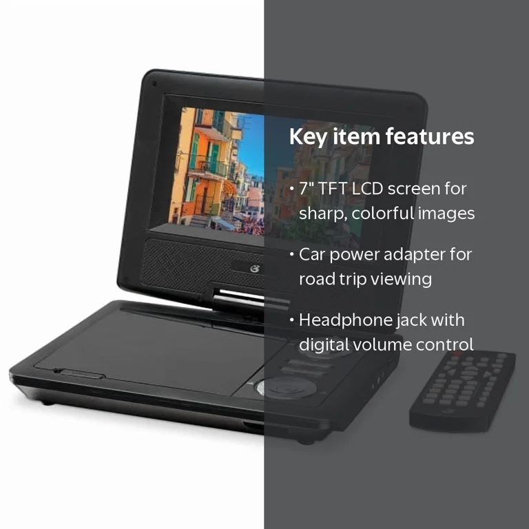GPX, Portable DVD Player, PD701B, 7