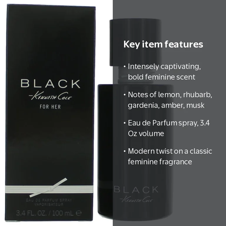 Kenneth Cole BLACK オードトワレ 100ml Kenneth Cole, Eau de Parfum for Women, 3.4 Oz, Bold Floral Scent
