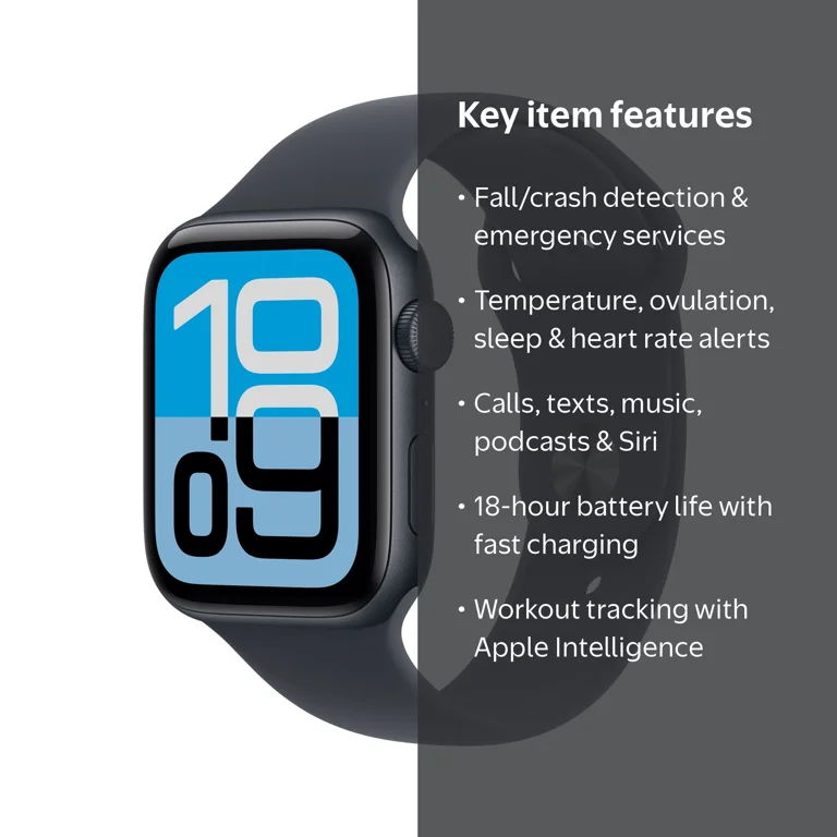 Apple Watch SE 3 GPS 44mm Smartwatch with Aluminum Case + more