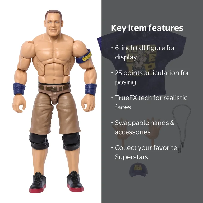 WWE Elite John Cena Action Figure, Greatest Hits 2025, 6-inch