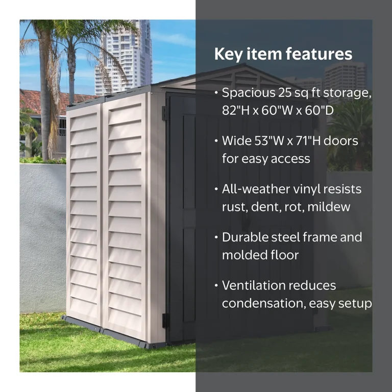 Duramax YardMate Plus 5x5 Vinyl Shed with Steel-Reinforced