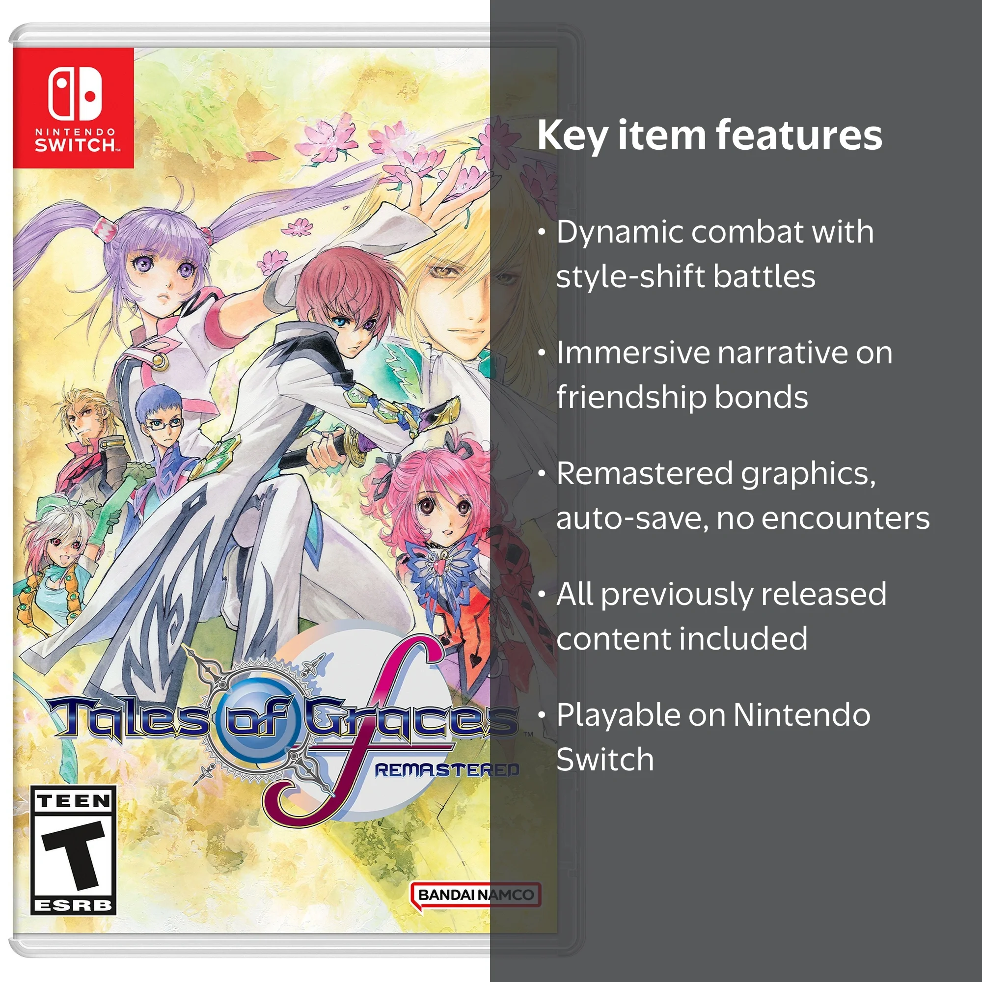 Bandai Namco, Tales of Graces f Remastered, Switch, Adventure RPG