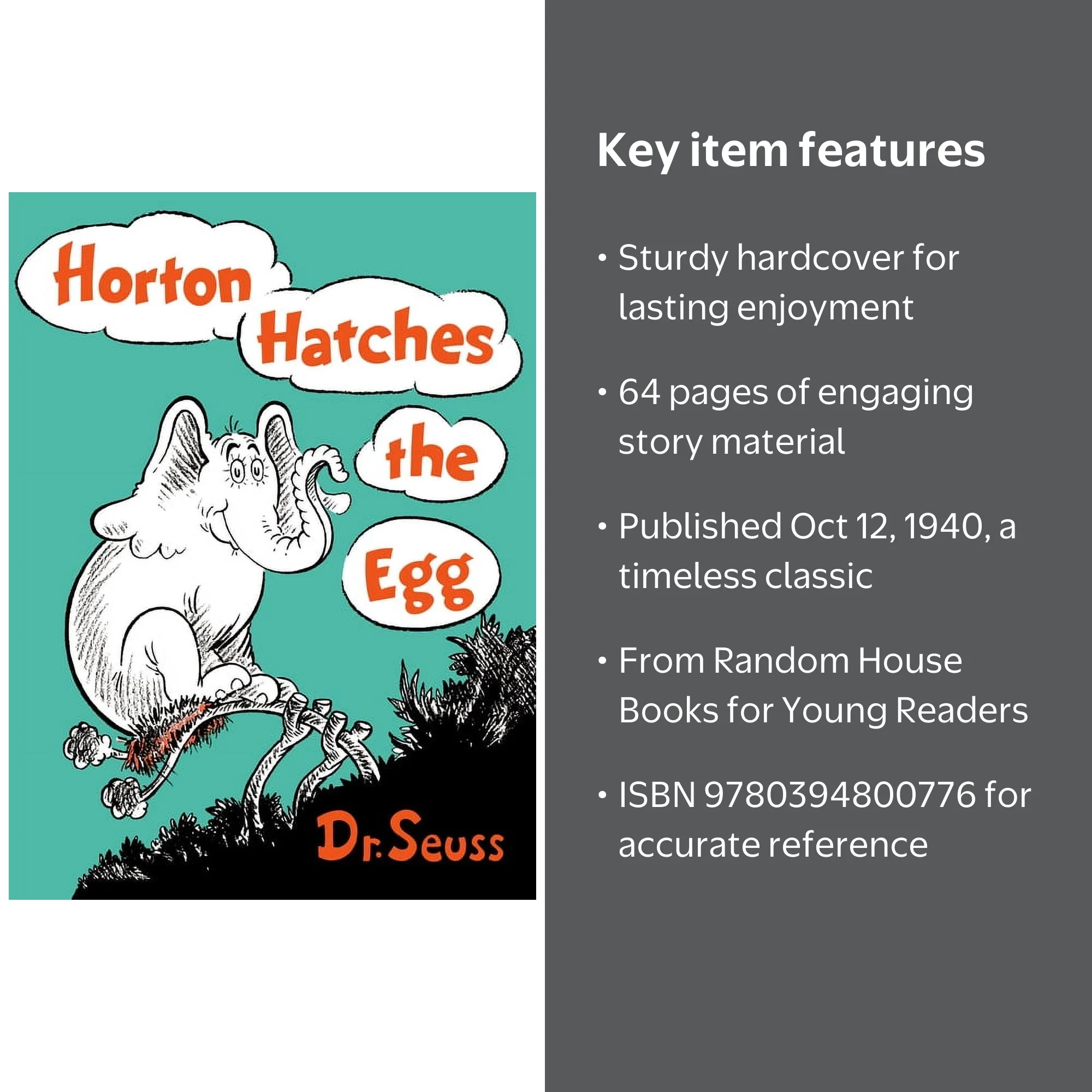 Classic Seuss Horton Hatches the Egg, (Hardcover) - Walmart.com