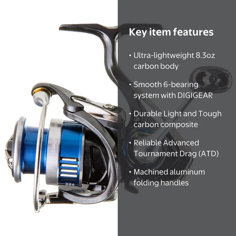 Daiwa Legalis LT Spinning Reel LEGLT4000D-C, Lightweight Carbon