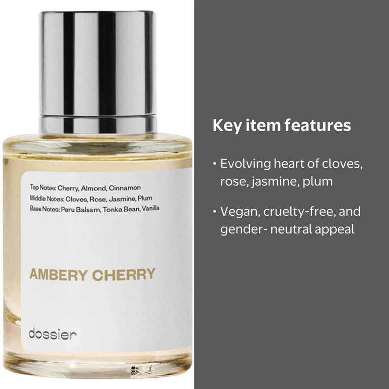 Dossier Ambery Cherry Eau De Parfum, Inspired by Tom Ford's Lost