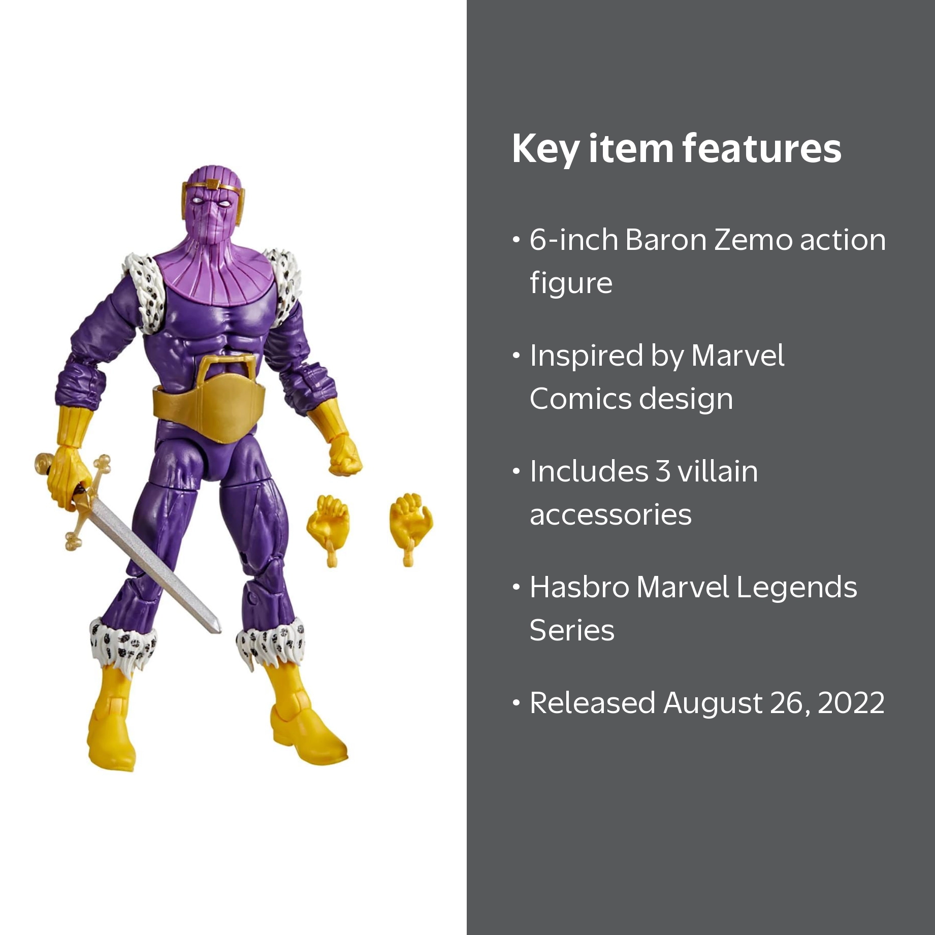 Hasbro, Marvel Legends Series Super Villains Baron Zemo, 6-inch