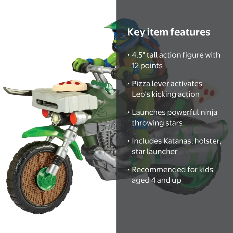 12 teenage mutant ninja turtle bike and helmet value bundle Tales of Turtles: Purple Dragon Battle Cycle with Exclusive Raphael Figure by Playmates Toys : Toys & Games The excitement continues with a handlebar shield boasting more Teenage Mutant Ninja Turtles graphics Dynacraft Teenage Mutant Ninja Turtles