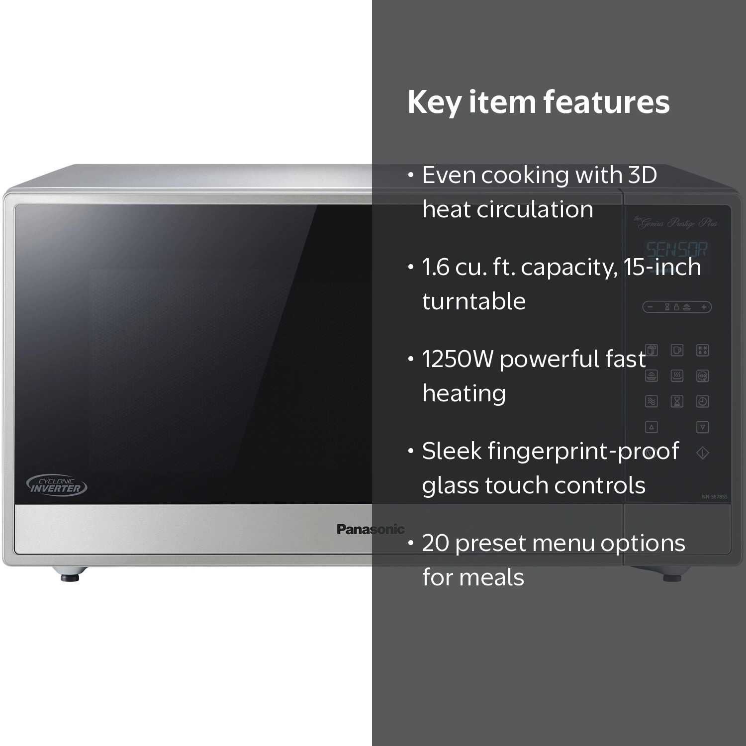 Panasonic 1.6 Cu. ft. Stainless Steel Cyclonic Wave Countertop