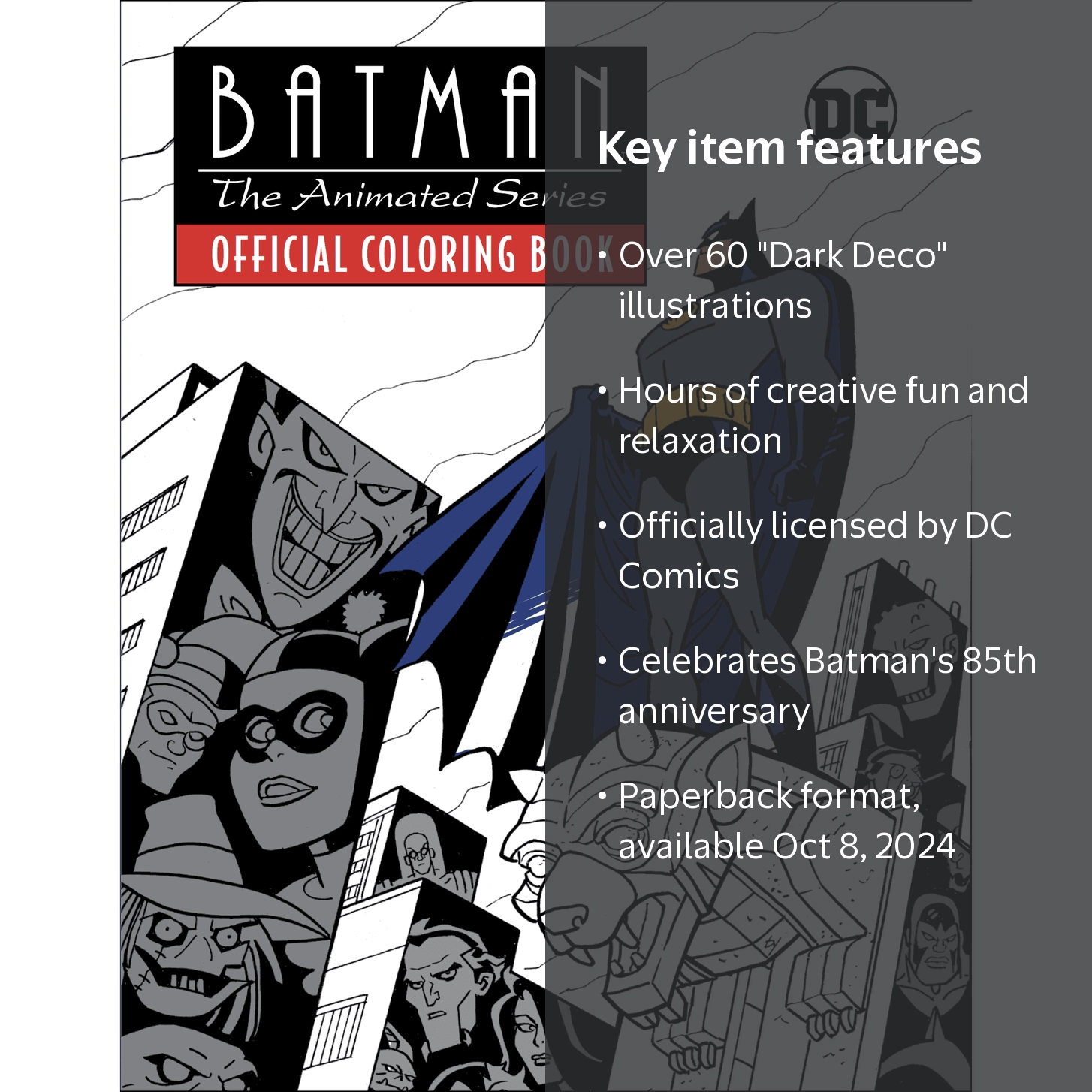 Batman: the Animated Series: Official Coloring Book, 60+ Pages