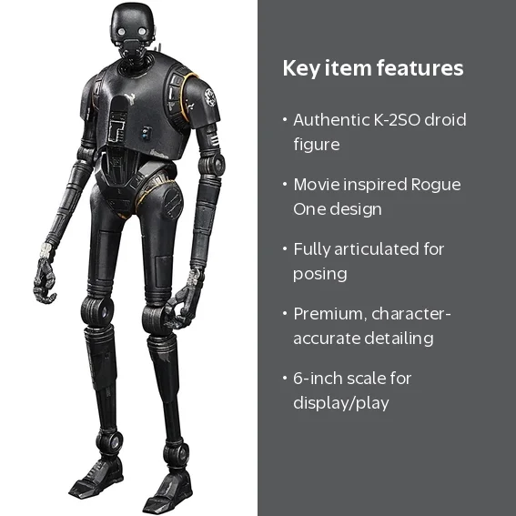 Star Wars The Black Series: 7 Inch K-2SO Droid Action Figure from
