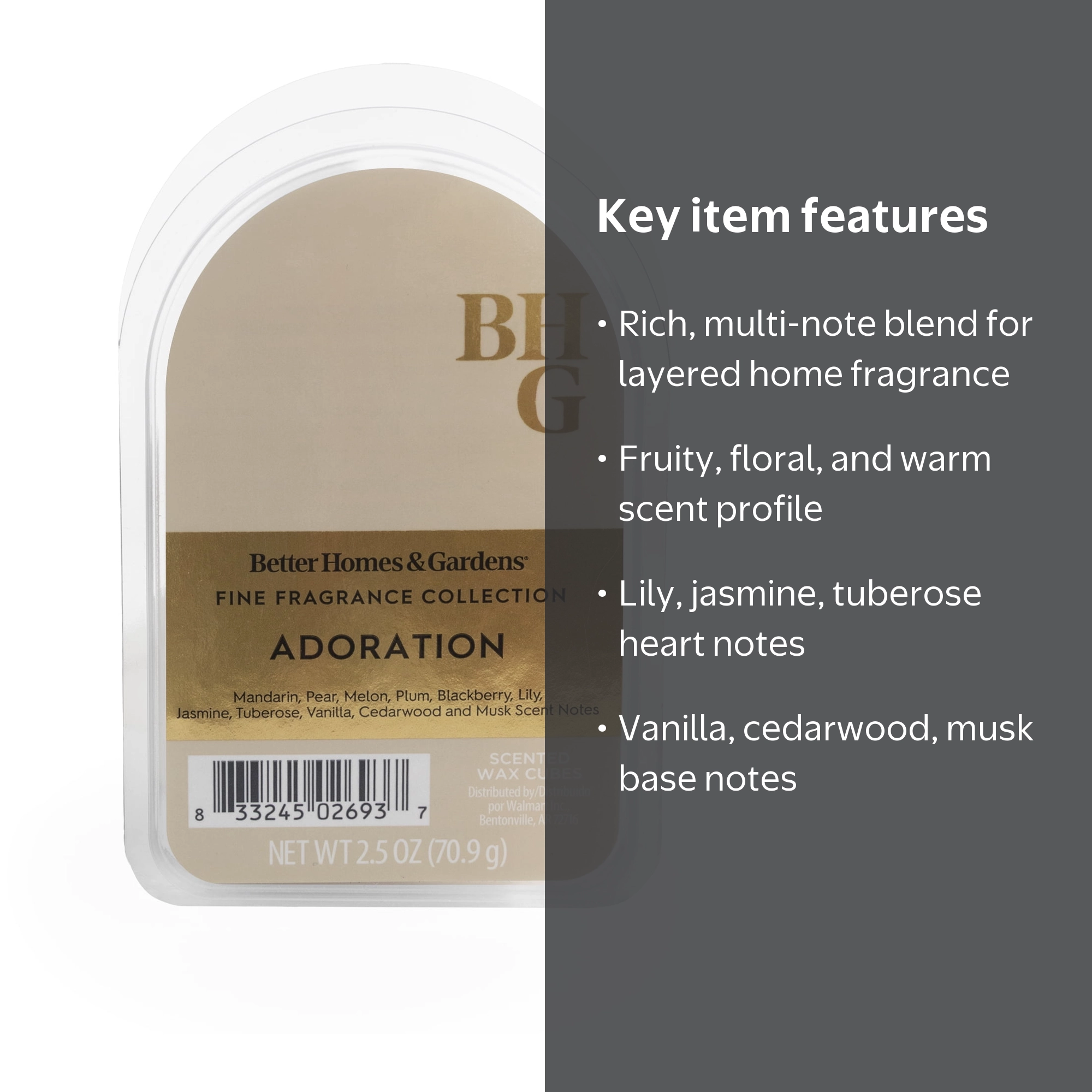 Better Homes & Gardens Fine Fragrance Collection Adoration Wax