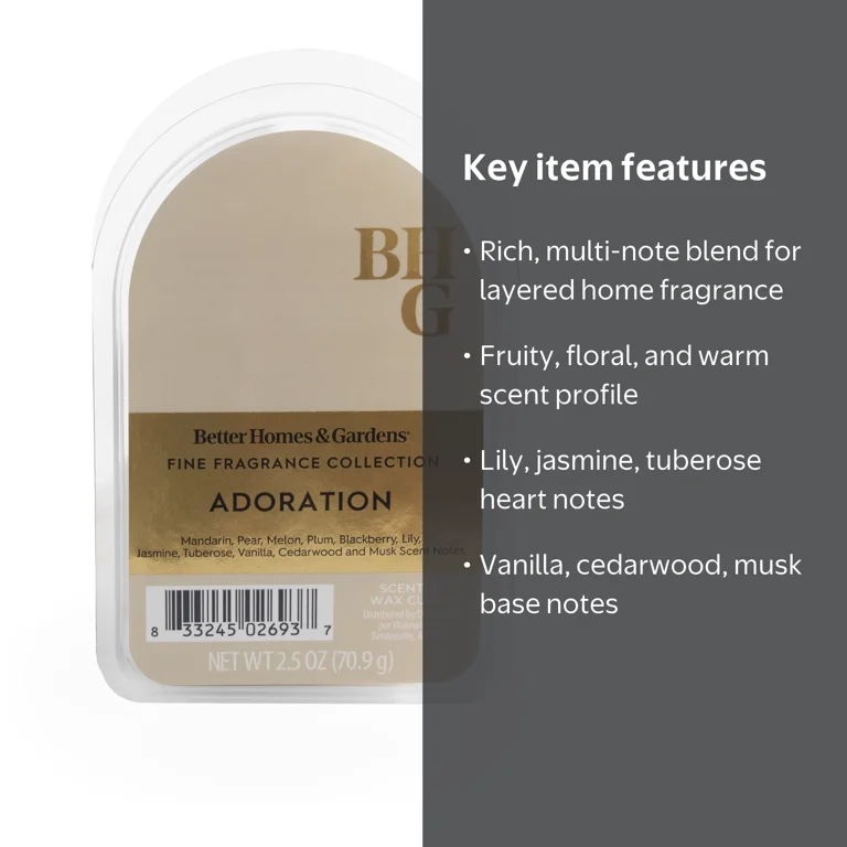 Better Homes & Gardens Adoration Wax Melts, Beige, 2.5 oz