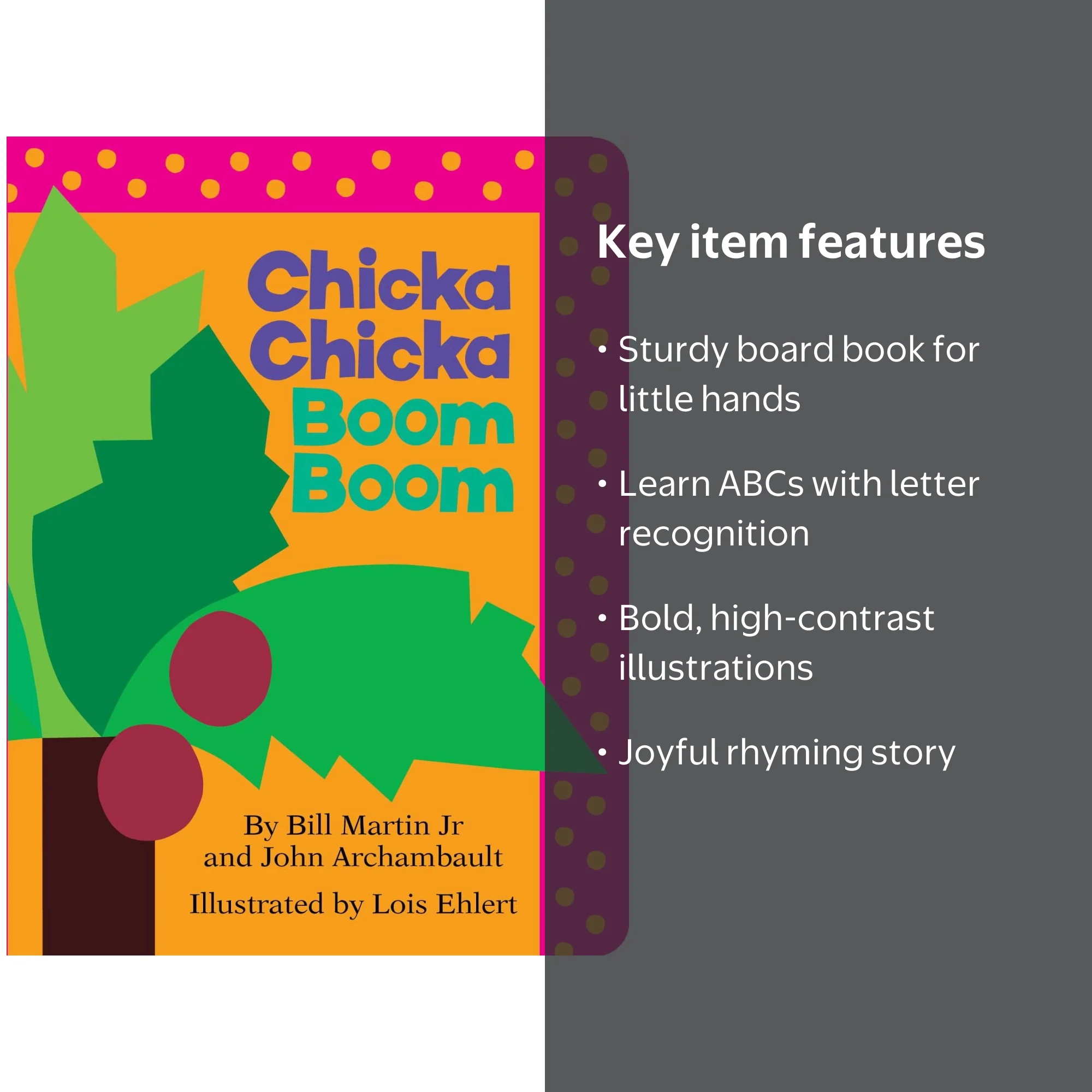Bill Martin, Chicka Chicka Boom Boom Board Book, alphabet for