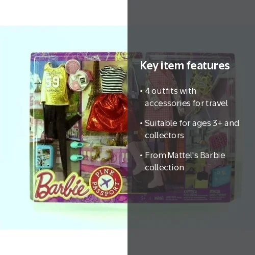 Barbie Pink Passport Travel Fashions Doll Clothing and Accessories