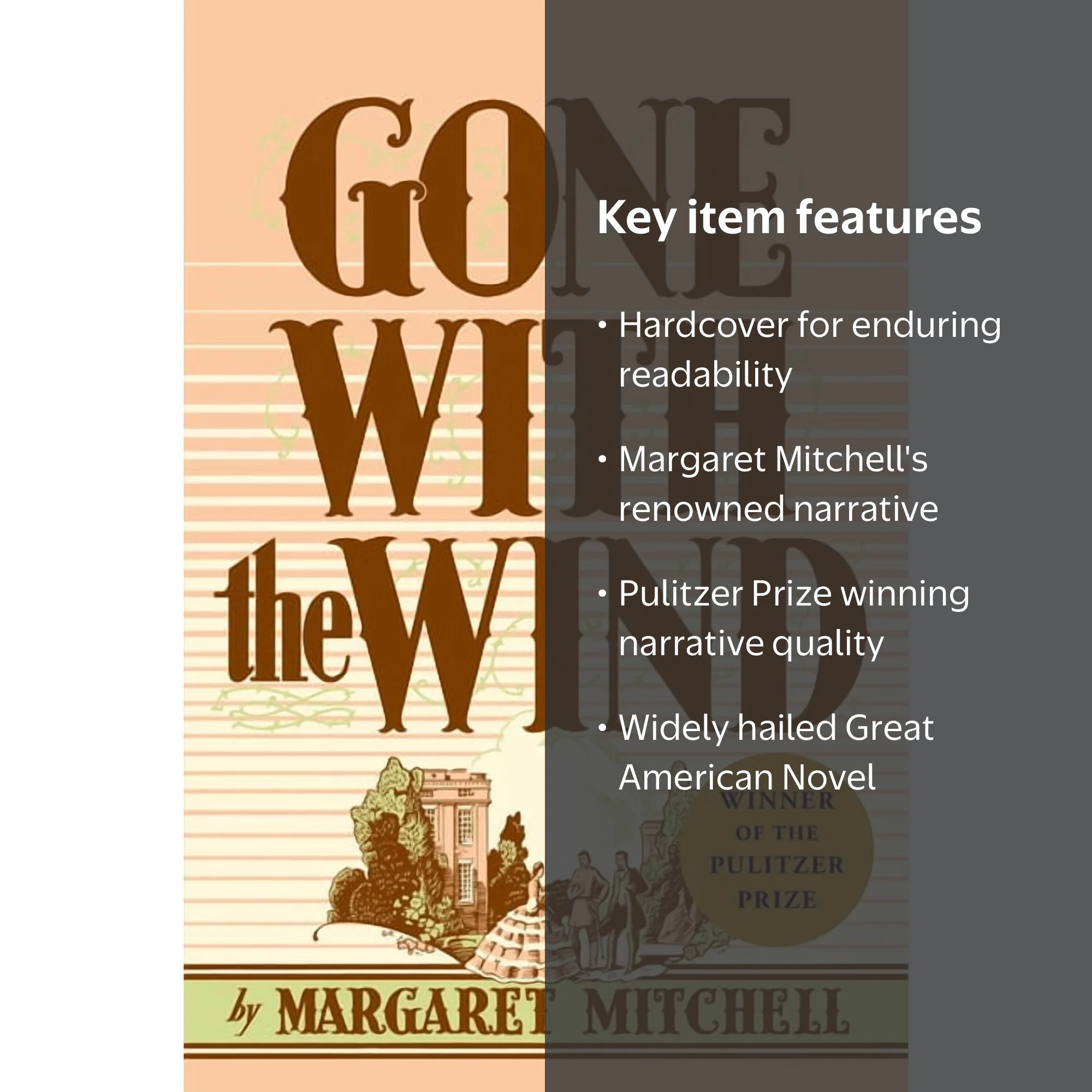 Margaret Mitchell, Gone with the Wind, Hardcover, Pulitzer Prize