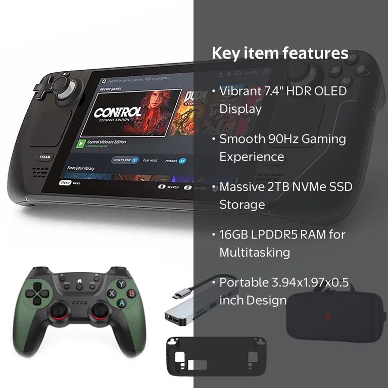 Valve Steam Deck OLED 2TB Handheld Gaming Console, 1280 x 800 LCD