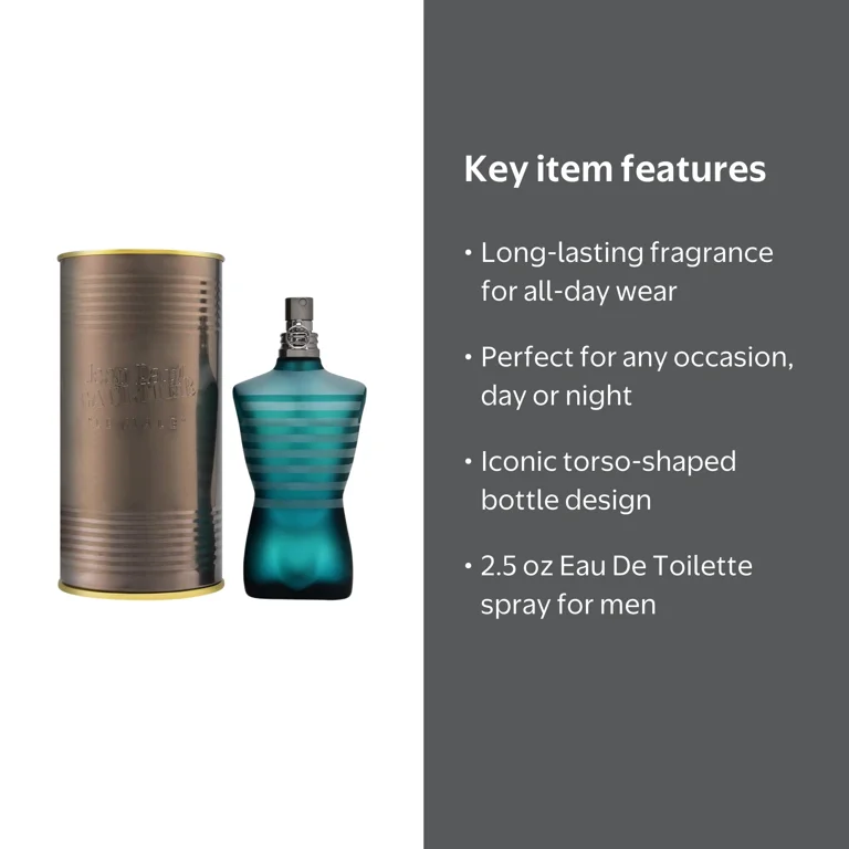 Jean Paul Gaultier Le Male Eau De Toilette Spray, Iconic Men's