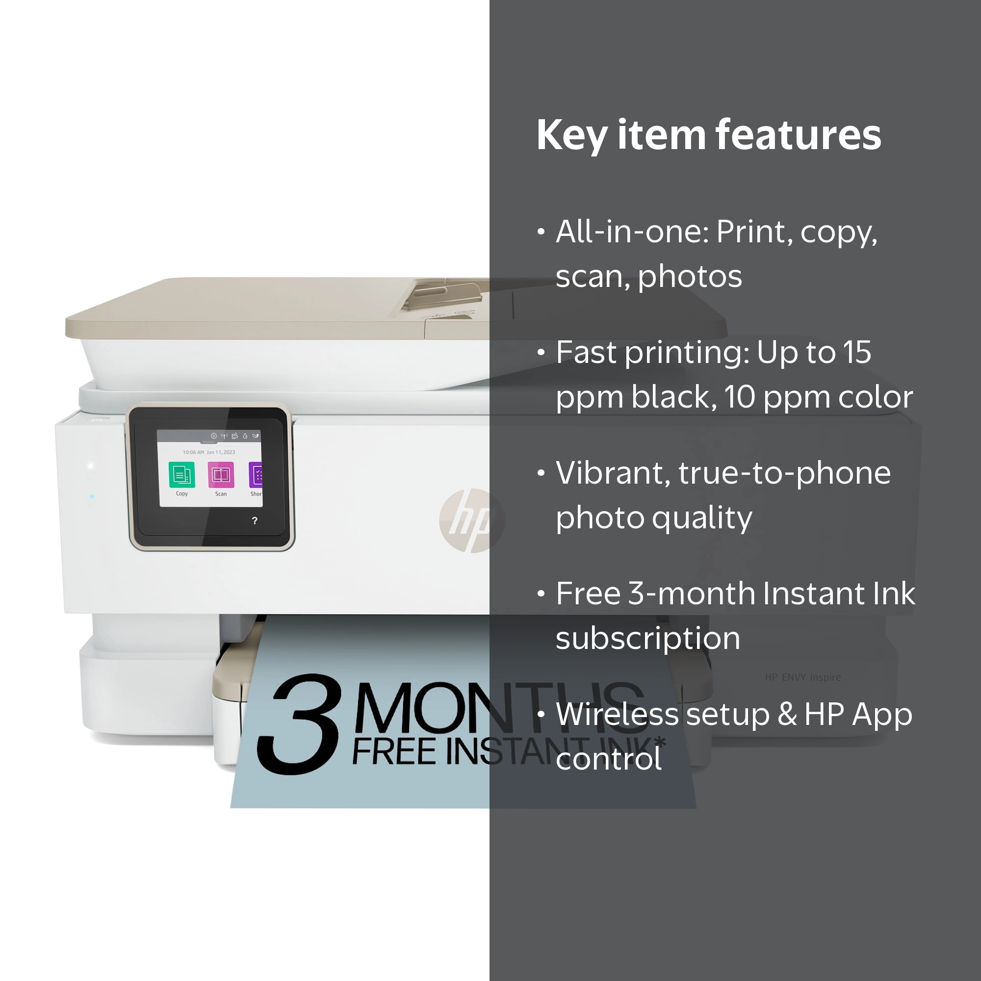 HP, Wireless All-in-One Color Photo Printer, 7955e, Scan copy