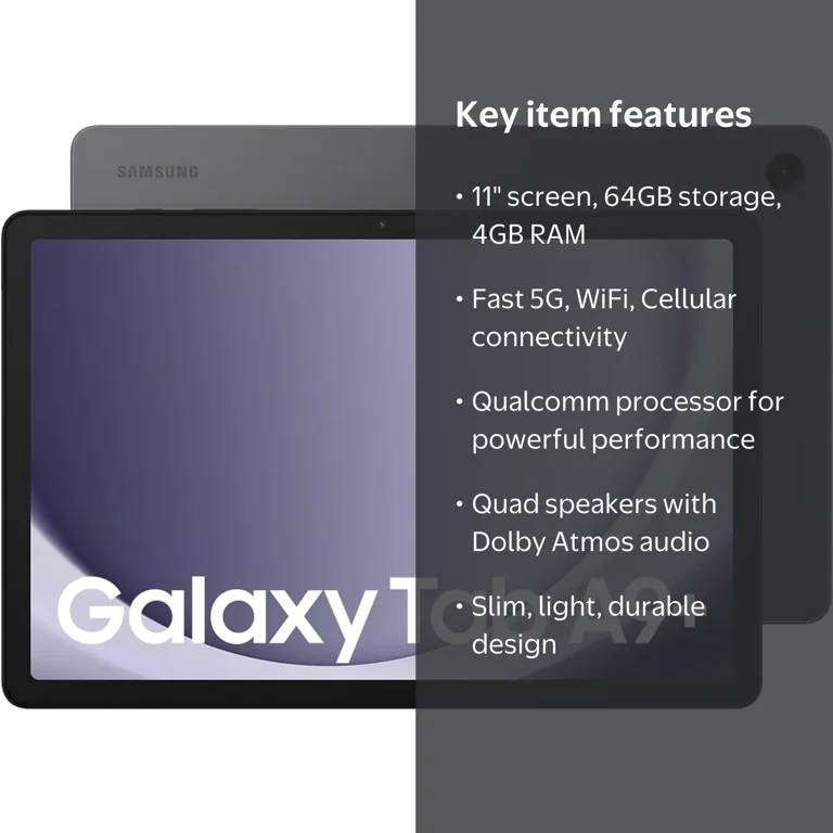 Samsung Galaxy Tab A9+ Plus 5G (WiFi + Cellular) 11” Tablet 64GB