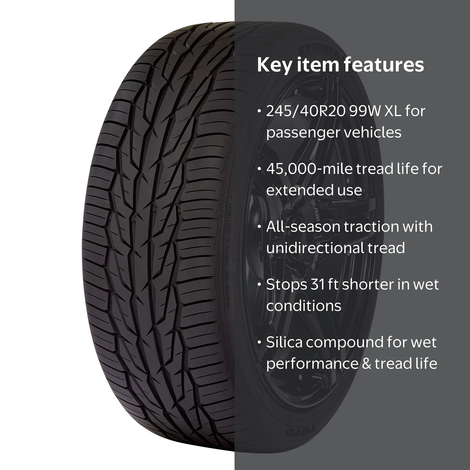 Toyo Extensa HP II All-Season 245/40-20 99 W Tire - Walmart.com
