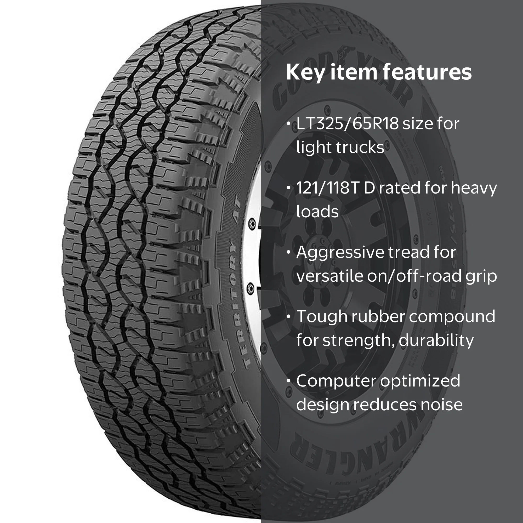 Free Shipping! Goodyear Wrangler Territory AT Light Truck Tire