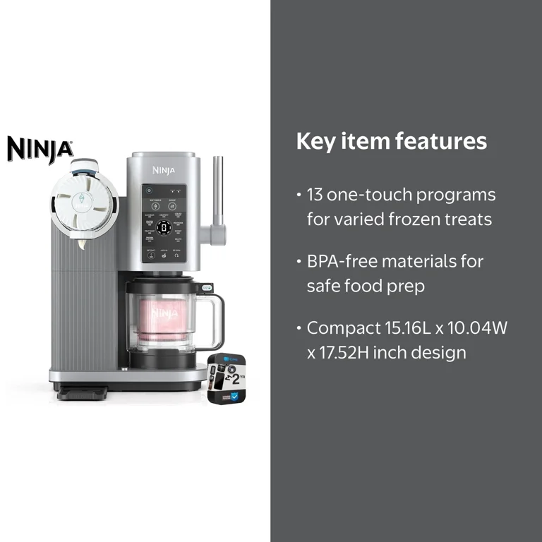 Ninja, Soft Serve Ice Cream Machine, NC701, 13-in-1 Swirl Bundle