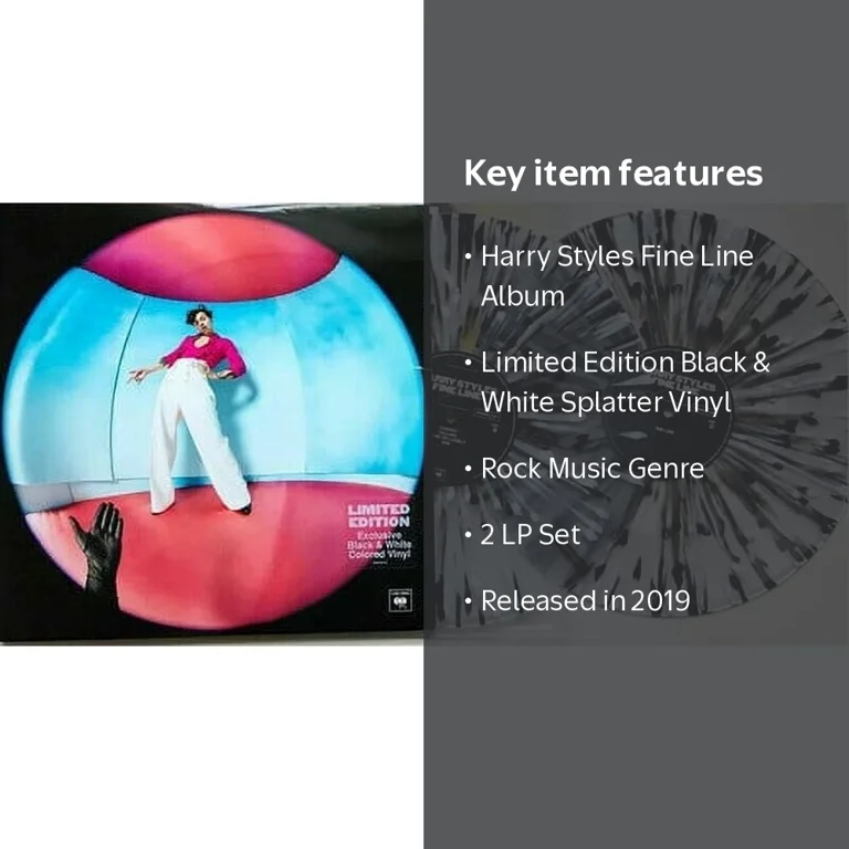 Harry Styles Fine Line Limited Edition LP Album - Black & White