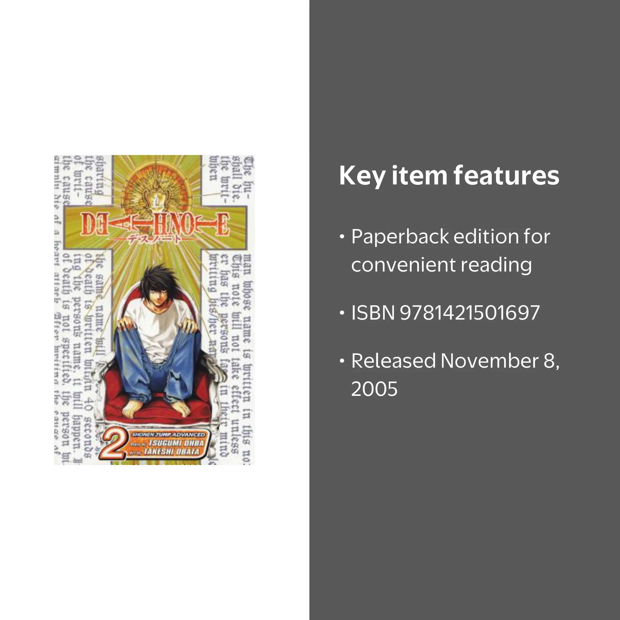 Death Note, Vol. 2 (Paperback) by Tsugumi Ohba - Japanese Manga
