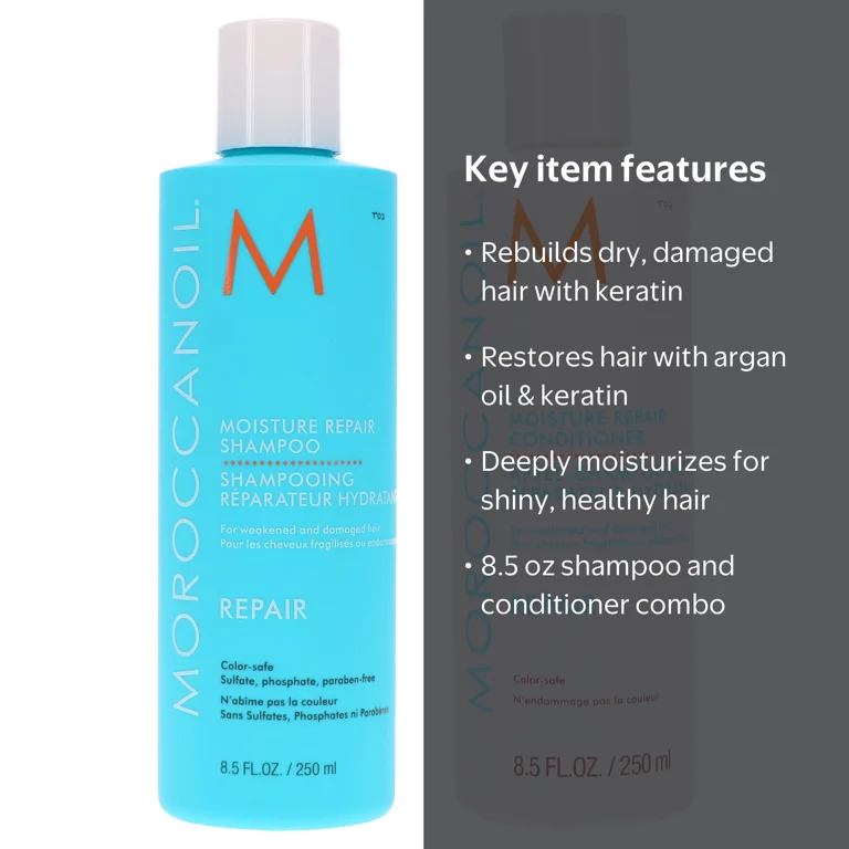 Moroccanoil, Moisture Repair Shampoo & Conditioner, 8.5 oz Combo