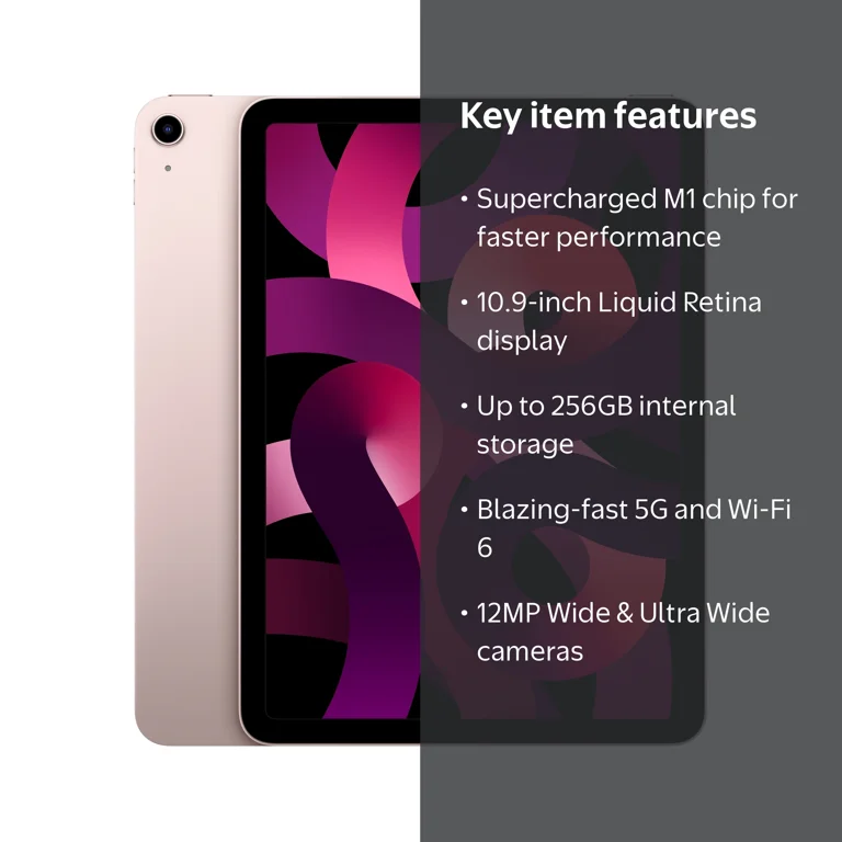Apple 2022 Newest 10.9-inch iPad Air Wi-Fi 256GB - Pink (5th