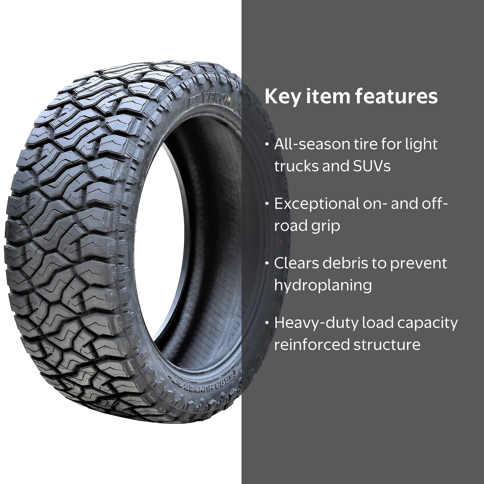 Venom Power, Rugged Terrain Tire, 305/45R22, XL Load Range