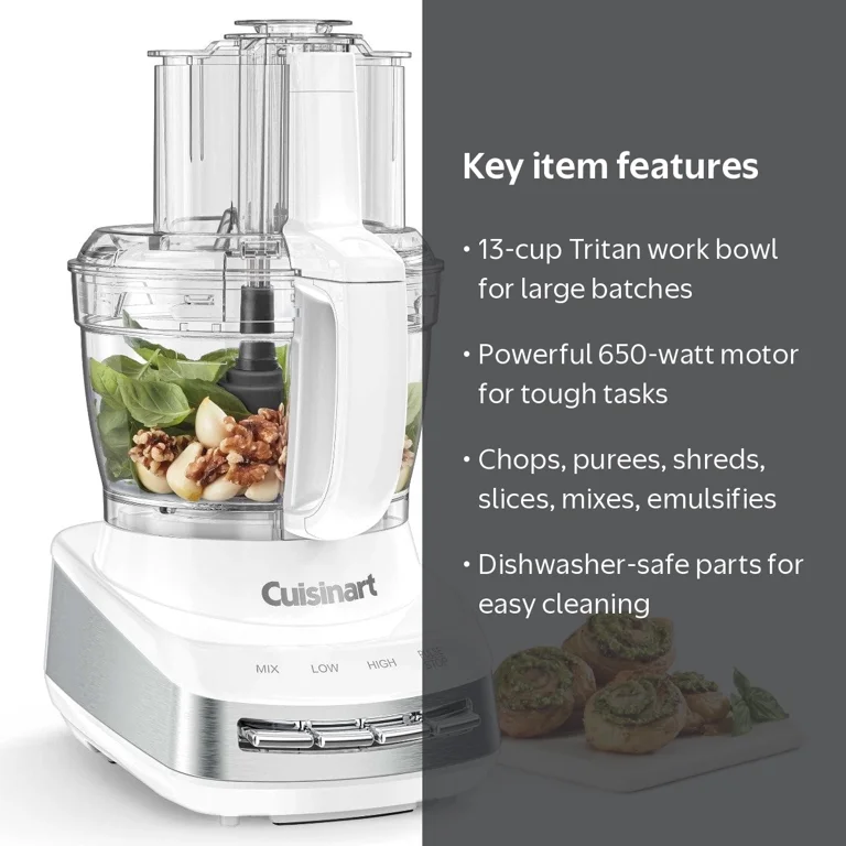 Cuisinart, Food Processor, 13 Cup, Multifunction White - Walmart.com