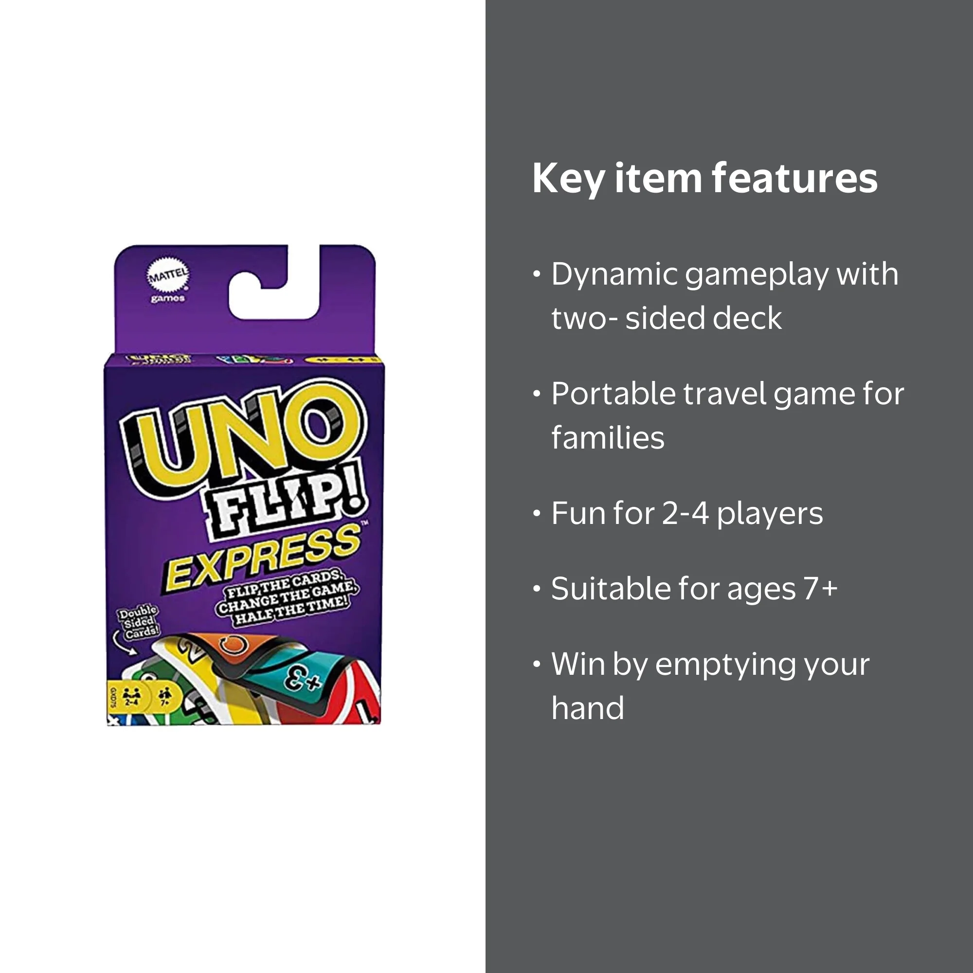 Mattel GXD75 UNO Flip Express Card Game - Walmart.com
