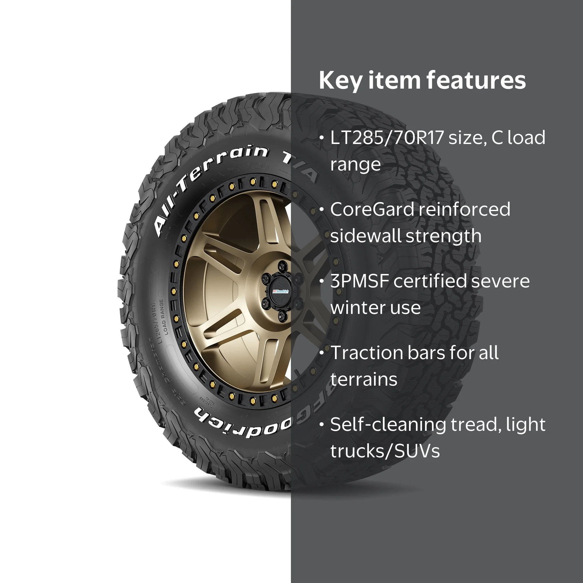 BFGoodrich All-Terrain T/A KO2 LT285/70R17 116/113S C Light Truck BFGoodrich All-Terrain T/A KO2 LT285/70R17 116/113S C Light Truck
