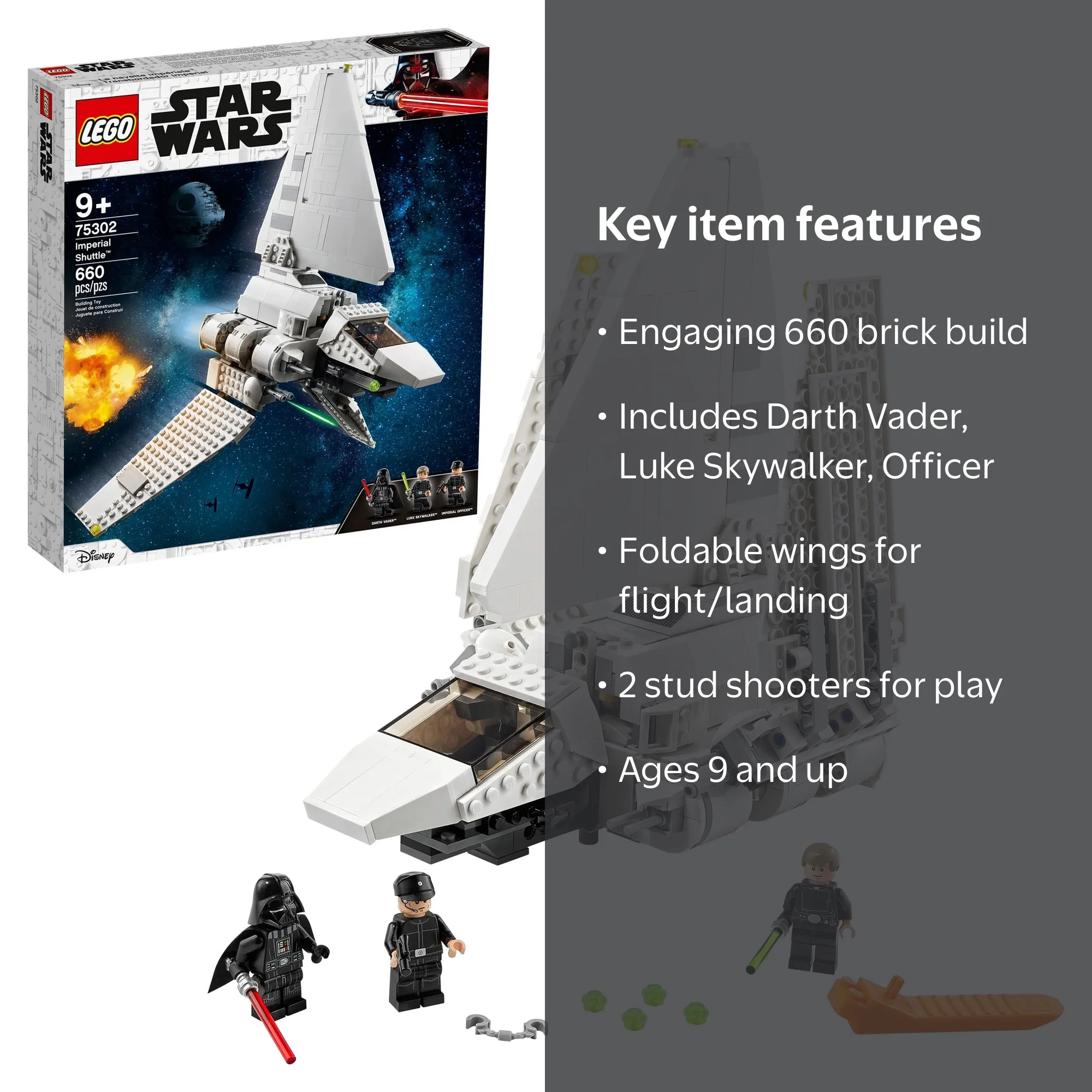 LEGO Star Wars Playset - Imperial Shuttle 75302 with Darth Vader