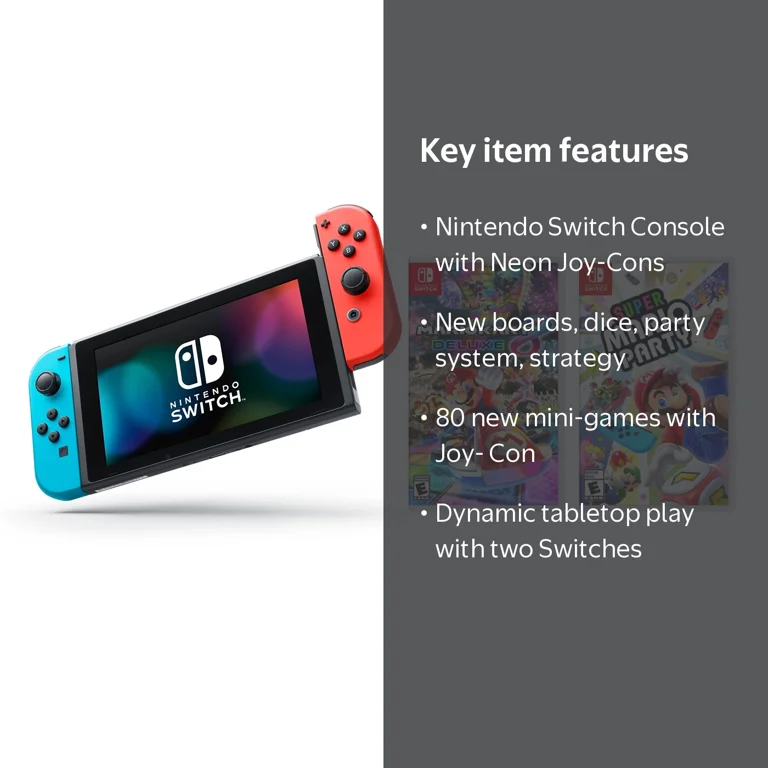 Nintendo Switch Mario Party Bundle: Super Mario Party, Mario Kart